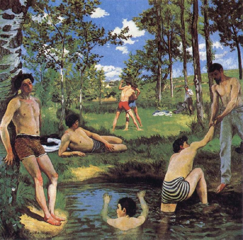 Frederic Bazille Bathers oil painting image